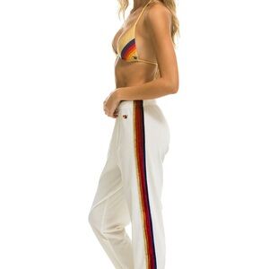 Aviator nation velvet five stripes sweatpants